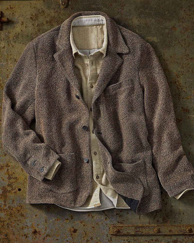 Vintage Multi-Pocket  Tweed Jacket